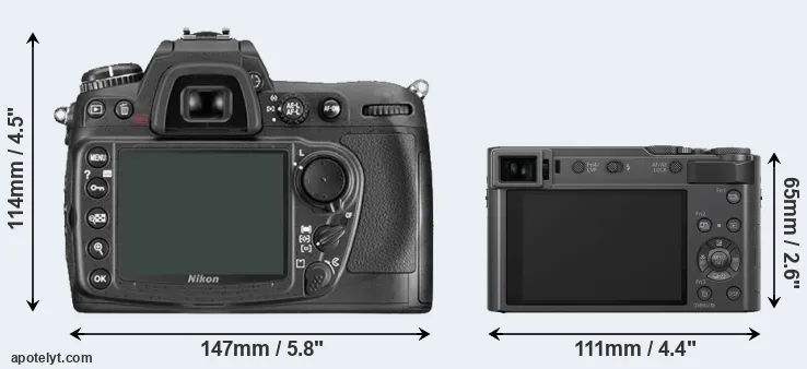 Comparison D300 or ZS200 rear