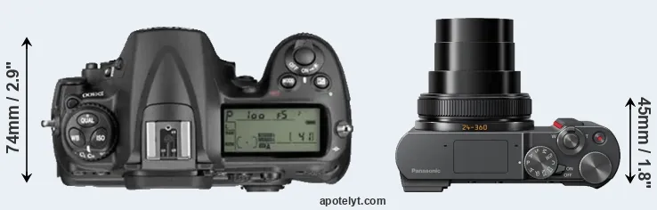 Compare D300 versus ZS200 top
