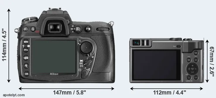 Comparison D300 or ZS70 rear