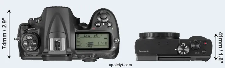 Compare D300 versus ZS70 top