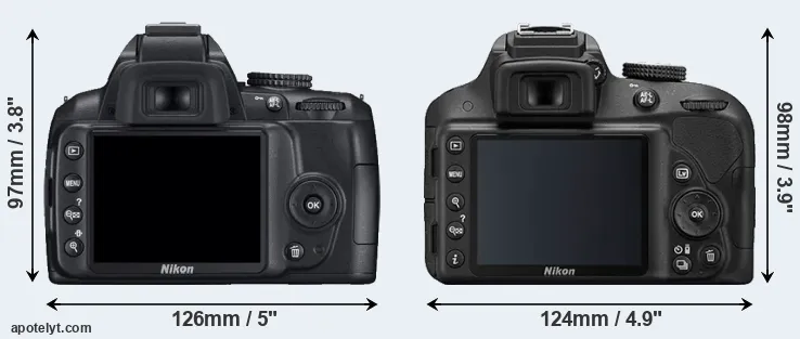 Comparison D3000 or D3300 rear