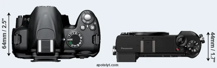 Compare D3000 versus GX85 top