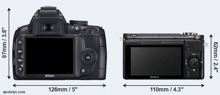 Comparison D3000 or NEX-3N rear