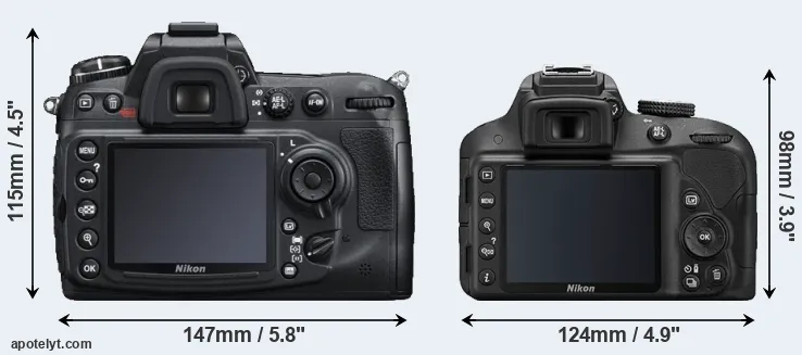 Comparison D300S or D3300 rear
