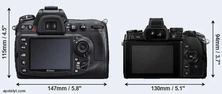 Comparison D300S or E-M1 rear