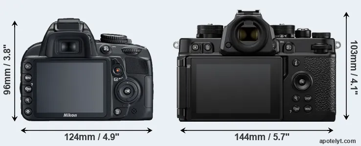 Comparison D3100 or Zf rear