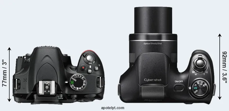 Compare D3200 versus H300 top