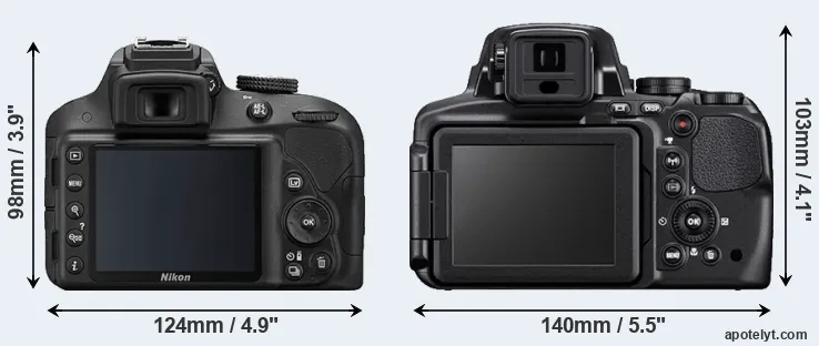 Comparison D3300 or P900 rear