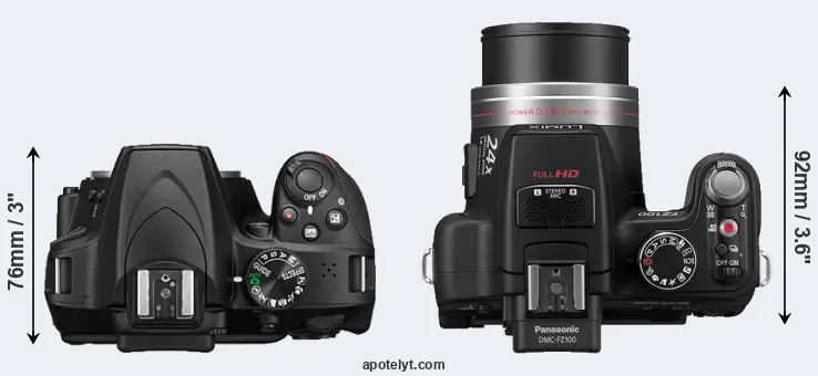Compare D3400 versus FZ100 top