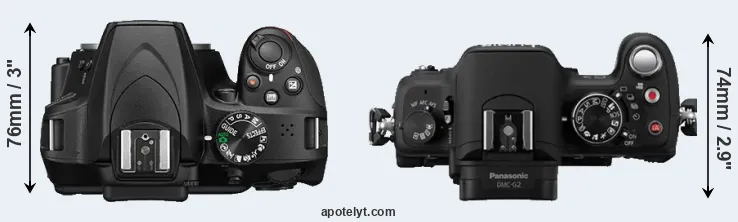 Compare D3400 versus G2 top