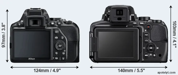 Comparison D3500 or P900 rear