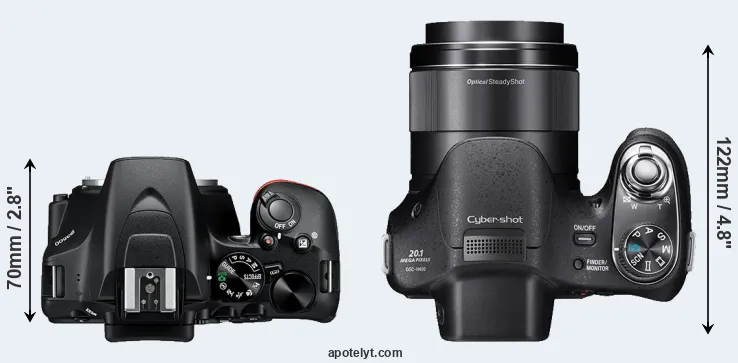 Compare D3500 versus H400 top
