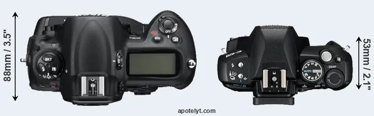 Compare D3S versus E-420 top