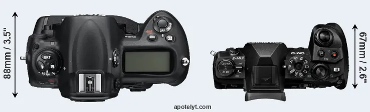 Compare D3S versus E-M1 II top