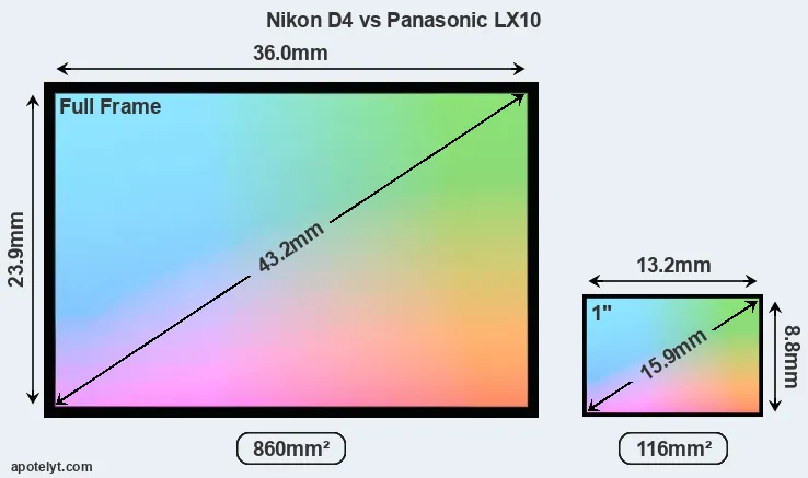 Nikon D4 and Panasonic LX10 sensor measures