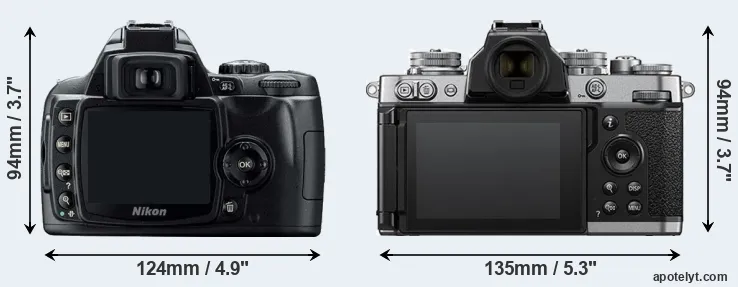 Comparison D40 or Z fc rear