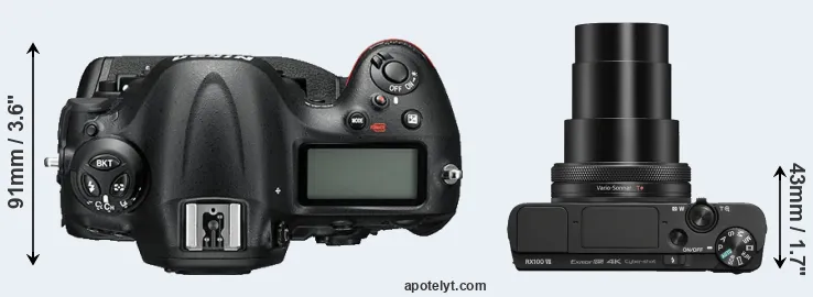 Compare D4S versus RX100 VII top