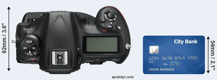 D5 versus credit card top view