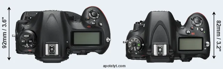 Compare D5 versus D600 top