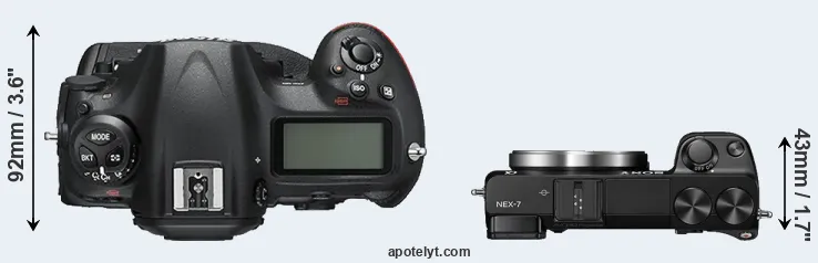 Compare D5 versus NEX-7 top