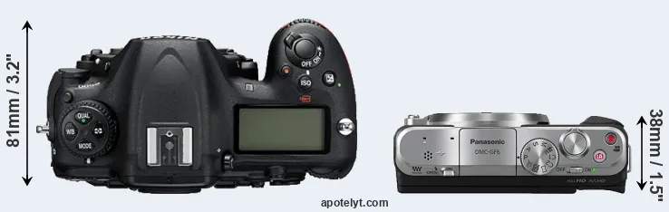Compare D500 versus GF6 top