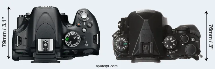 Compare D5100 versus KP top