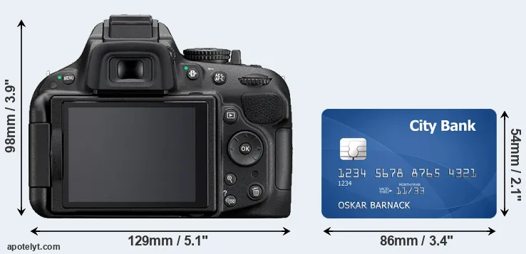 D5200 and credit card rear side