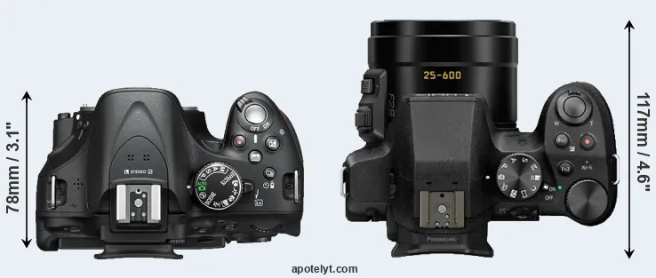 Compare D5200 versus FZ330 top