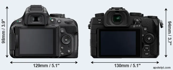 Comparison D5200 or G90 rear