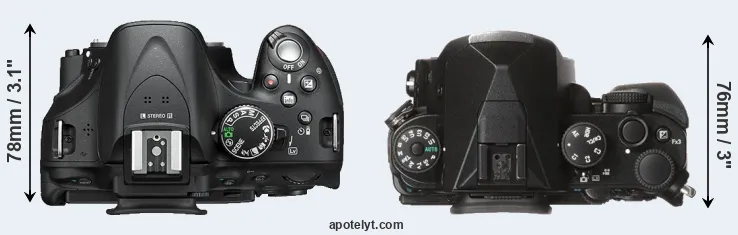 Compare D5200 versus KP top