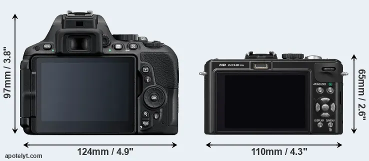 Comparison D5500 or LX5 rear