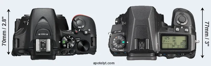 Compare D5500 versus K-3 top
