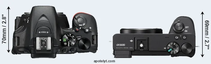 Compare D5500 versus A6600 top