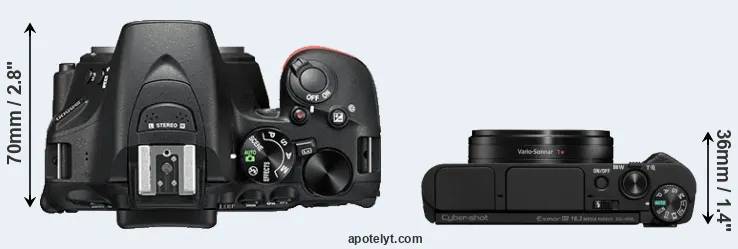 Compare D5500 versus HX95 top
