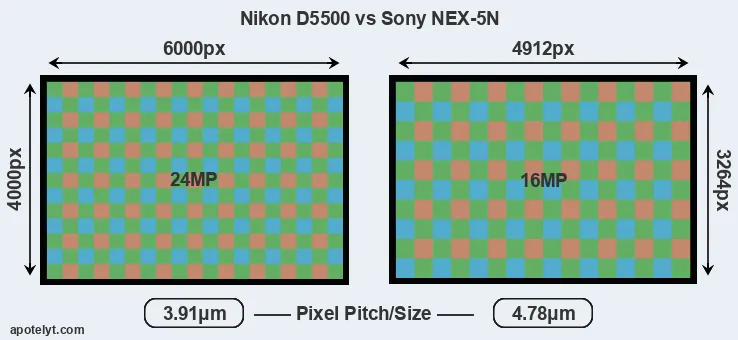 D5500 versus NEX-5N MP