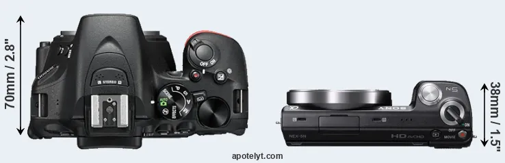 Compare D5500 versus NEX-5N top