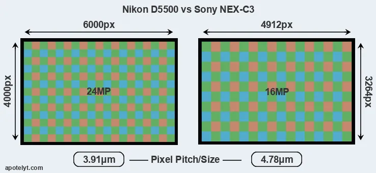 D5500 versus NEX-C3 MP