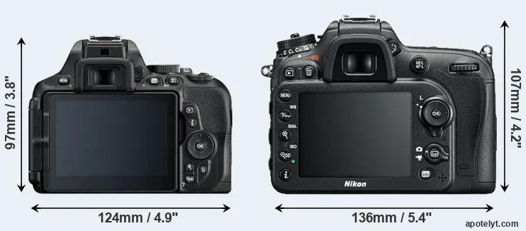 Comparison D5600 or D7200 rear