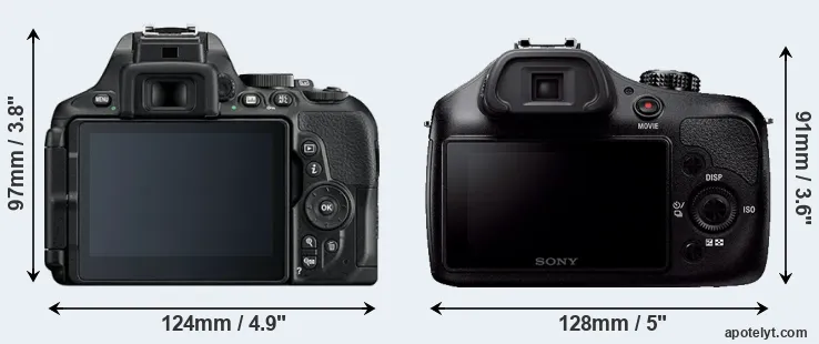 Comparison D5600 or A3000 rear