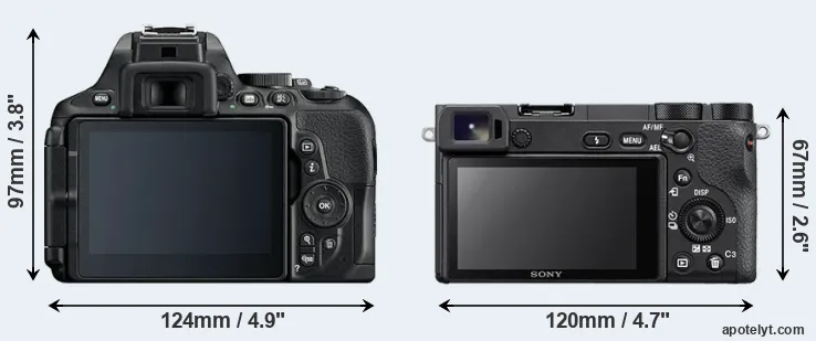 Comparison D5600 or A6500 rear