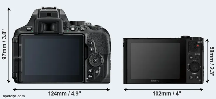 Comparison D5600 or HX90V rear