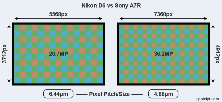 D6 versus A7R MP