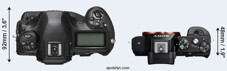 Compare D6 versus A7R top