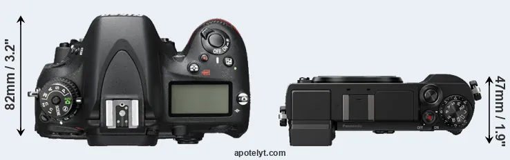 Compare D600 versus GX9 top