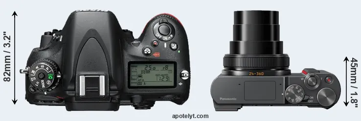 Compare D610 versus TZ200 top