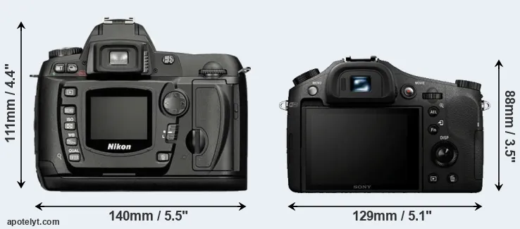 Comparison D70 or RX10 rear