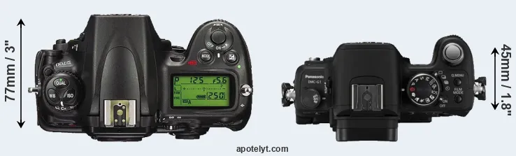 Compare D700 versus G1 top