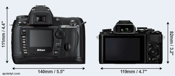 Comparison D70s or E-M10 rear