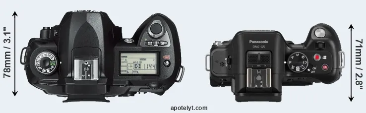 Compare D70s versus G5 top