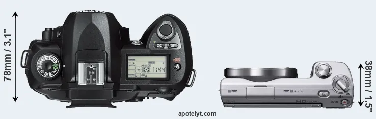 Compare D70s versus NEX-5 top